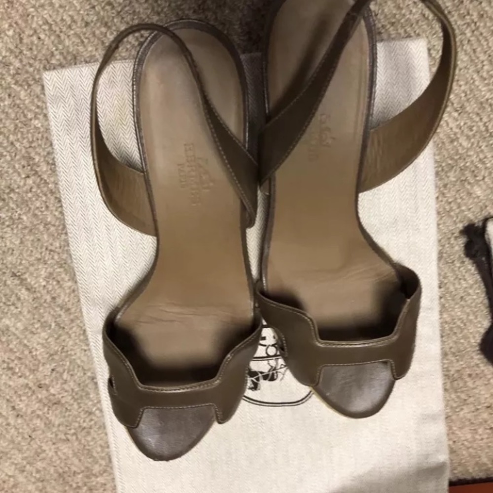Hermes H slingback sandal 36.5